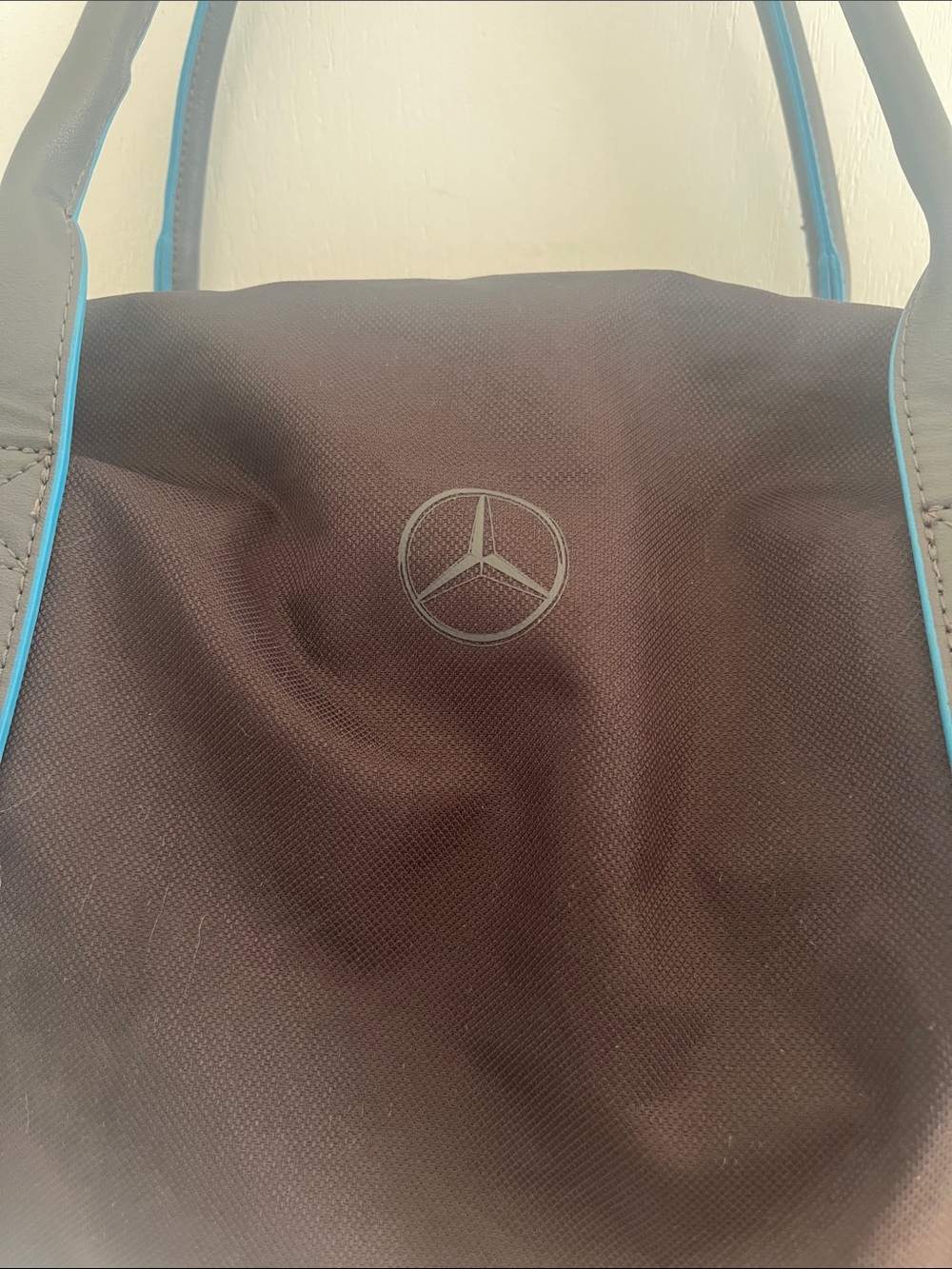 Mercedes-Benz Black Duffel Bag with Teal Trim - Picture 3 of 8